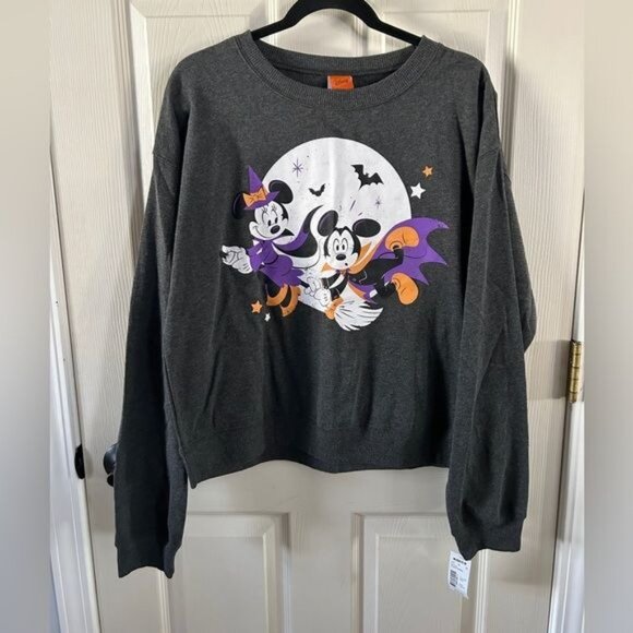 Disney Halloween Mickey & Minnie Mouse Sweater, Sz Large - Picture 2 of 15